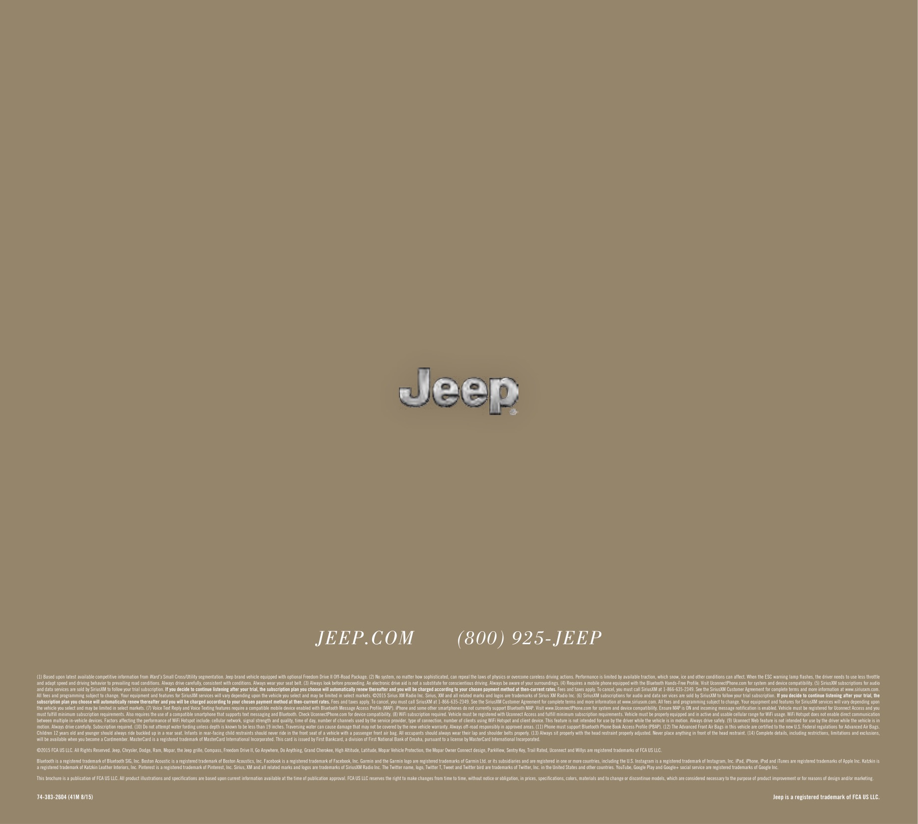 2016 Jeep Compass Brochure Page 16
